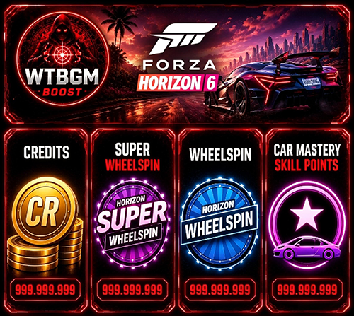 MAX Credits/Super Wheelspin/Skill Points/Wheelspin