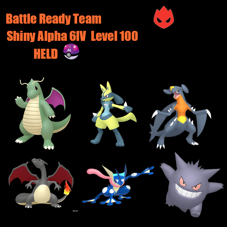 ✨Battle Ready -Shiny Alpha 6IV Team - Level 100