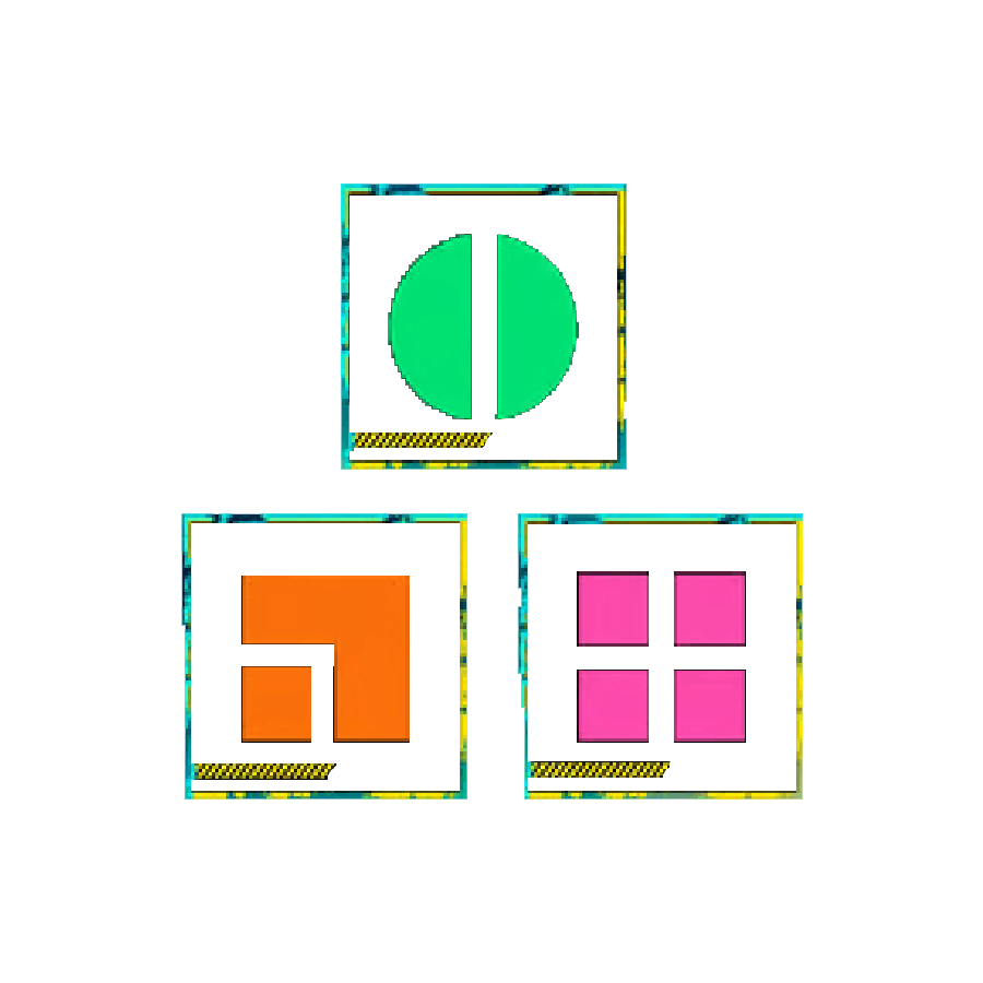 Sample- 100 Green + 100 Orange + 100 Purple
