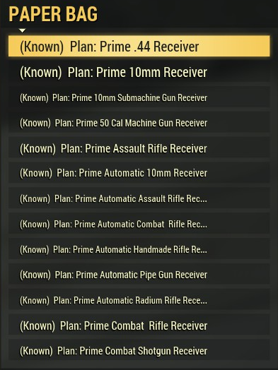 All Prime Receiver Mod Plan (38 Type)