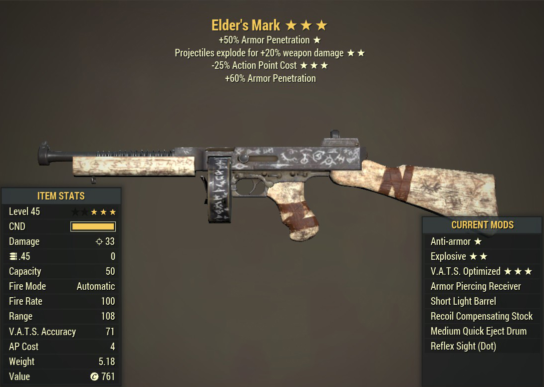 Anti-armor Elder's Mark (Explosive) (VATS Optimized)